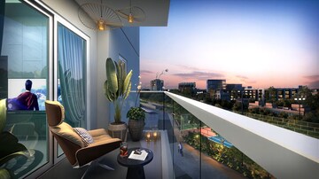 Balcony in 3 BHK Apartment at Ramky One Odyssey, Narsingi – for Sale