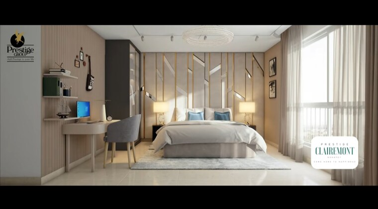 Bedroom, prestige-clairemont 3 Bedroom 1989 Sq.Ft. Apartment In Kokapet Hyderabad 9609821