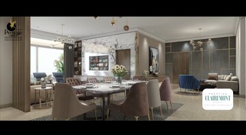 Living Room in 3 BHK Apartment at Prestige Clairemont, Kokapet – for Sale