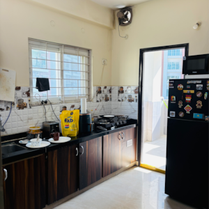 Kitchen in 2 BHK Builder Floor at Madhapur – for Rent