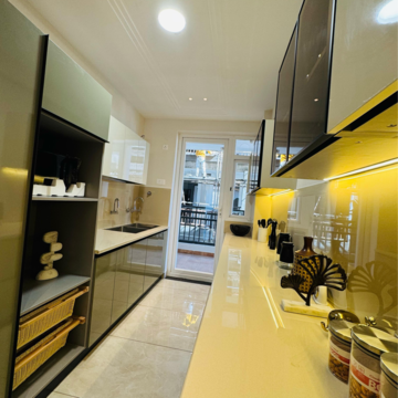 Kitchen in 3 BHK Apartment at Nagla Road – for Sale