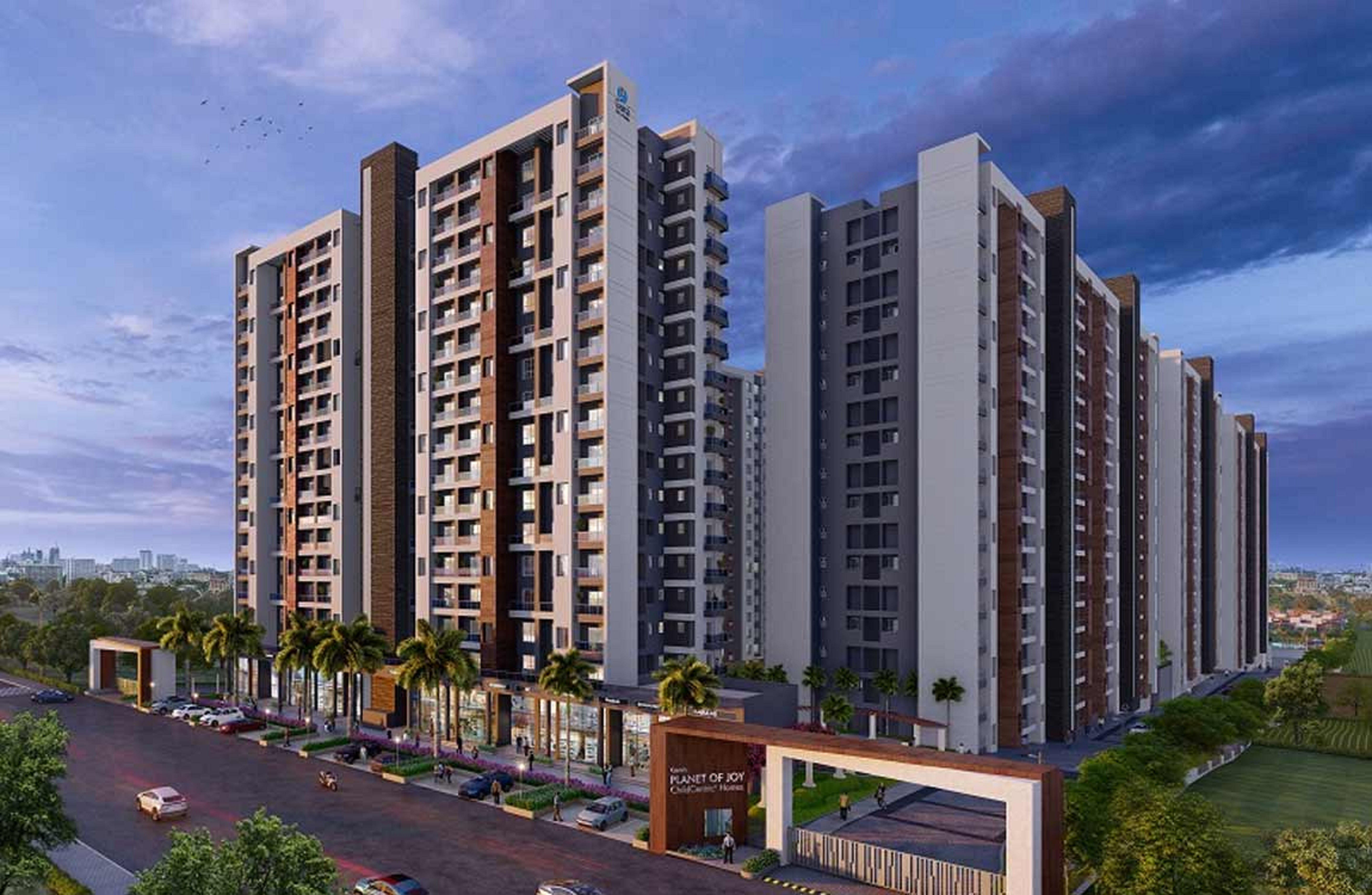 3 BHK + Servant Room 1200 Sq.Ft. Apartment in Geras World of Joy S
