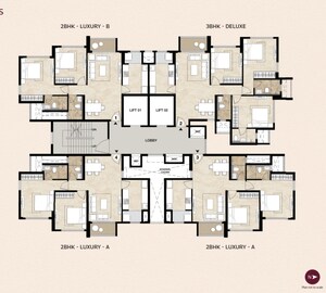 Floor Plan in 3 BHK Apartment at Mahindra Marina 64, Malad West – for Sale