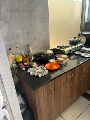 Kitchen in 1.5 BHK Builder Floor at Kalkaji – for Rent