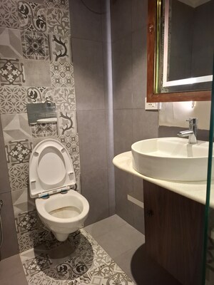 Bathroom in 3 BHK Apartment at Banjara Hills – for Rent