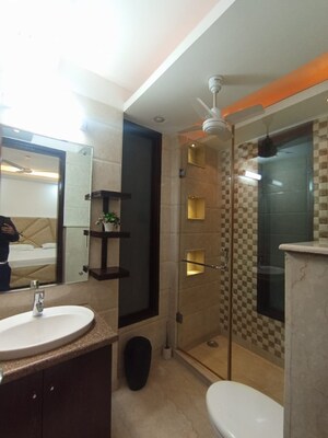 Attached Bathroom in 3 BHK Builder Floor at Greater Kailash I – for Rent