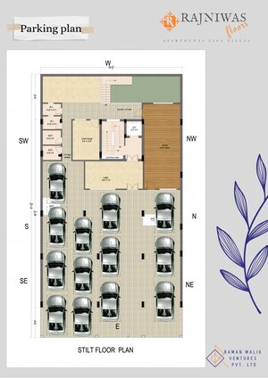 Floor Plan in 4 BHK Apartment at SS Southend Floors, South City 2 – for Sale