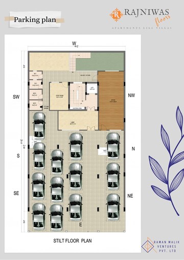 Floor Plan in 4 BHK Apartment at SS Southend Floors, South City 2 – for Sale