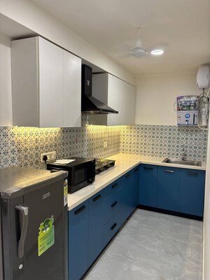 Kitchen in 1 BHK Apartment at Freedom Fighters Enclave – for Rent