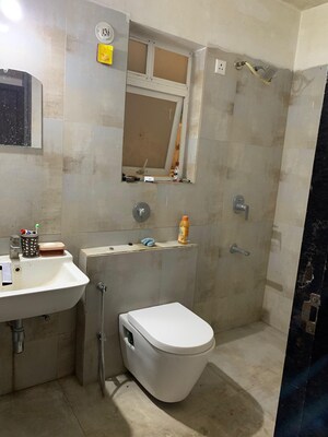 Bathroom in 2 BHK Apartment at Puranik Abitante, Bavdhan – for Rent