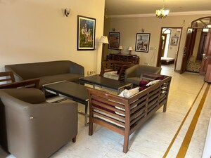 Living Room in 4 BHK Builder Floor at RWA Apartments Sector 12, Sector 12 – for Rent