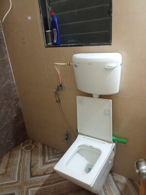 Bathroom in 1 BHK Apartment at Saaga Shri Sai Vishram CHS Ltd, Dahisar West – for Rent