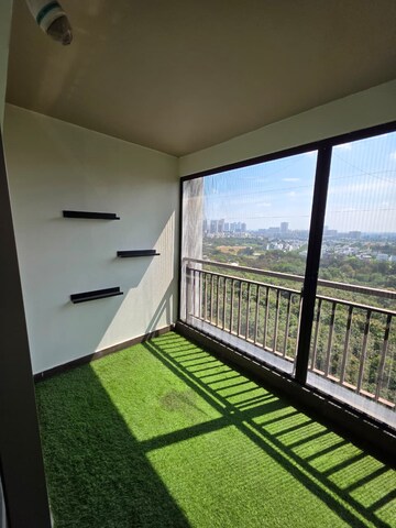 Balcony in 3 BHK Apartment at Frontline Seven, Kokapet – for Rent