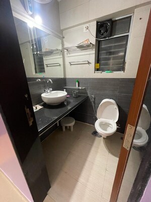 Attached Bathroom in 1 BHK Apartment at Ajmera Valencia, Bhakti Park – for Rent