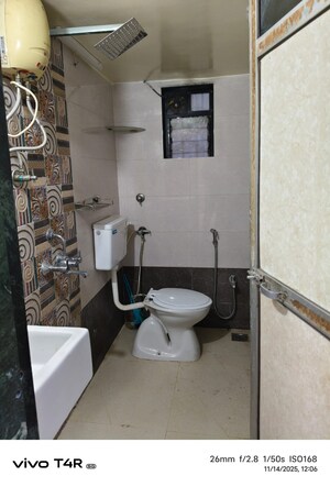 Bathroom in 2 BHK Apartment at Heera CHS, Kharghar – for Rent