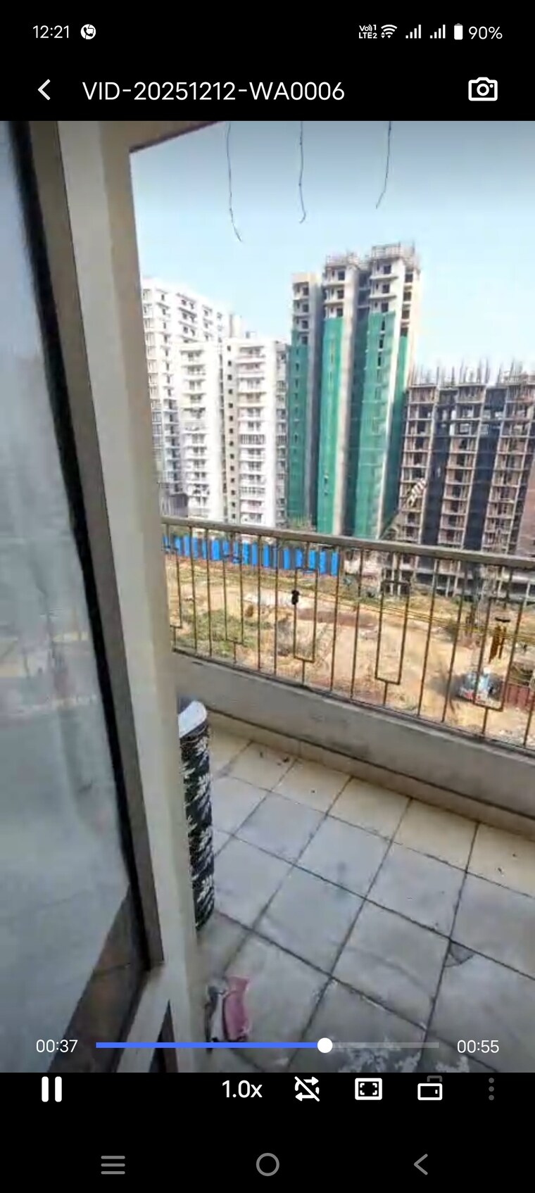 Balcony, proview-officer-city-2 2 Bedroom 995 Sq.Ft. Apartment In Raj Nagar Extension Ghaziabad 9611352