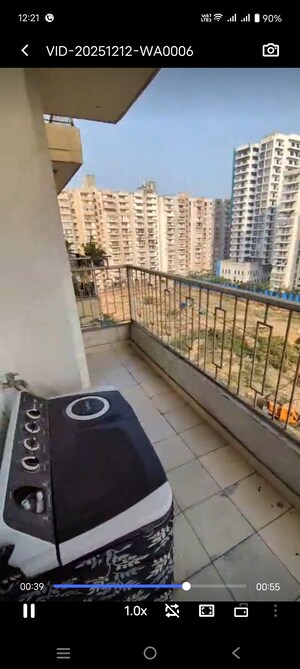 Balcony in 2 BHK Apartment at Proview Officer City 2, Raj Nagar Extension – for Rent