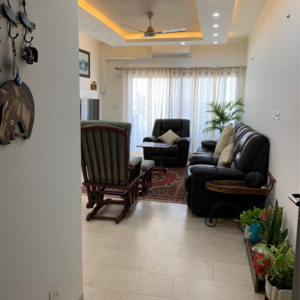 Living Room in 3 BHK Apartment at Sobha City Gurgaon, Babupur Village – for Rent