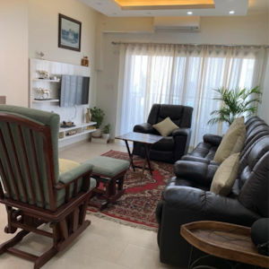 Living Room in 3 BHK Apartment at Sobha City Gurgaon, Babupur Village – for Rent