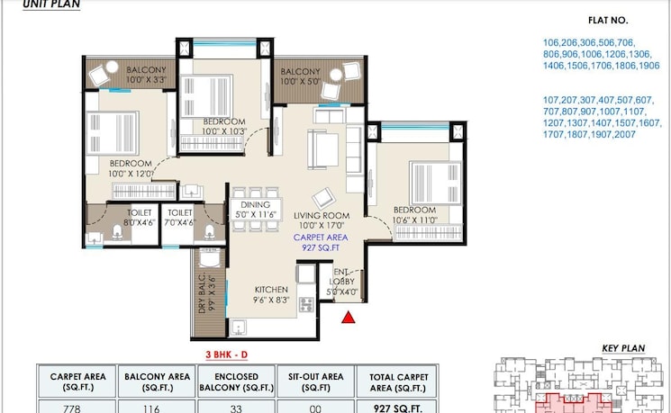 Floor Plan, ashtavinayak-dreams-riviera 2 Bedroom 780 Sq.Ft. Apartment In Loni Kalbhor Pune 9611724