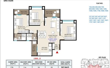 Floor Plan in 1 BHK Apartment at Ashtavinayak Dreams Riviera, Loni Kalbhor – for Sale