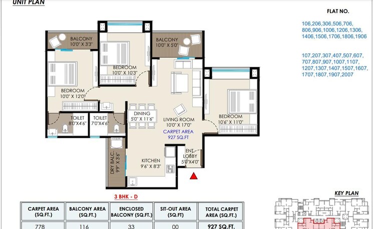 Floor Plan, ashtavinayak-dreams-riviera 1 Bedroom 503 Sq.Ft. Apartment In Loni Kalbhor Pune 9611747