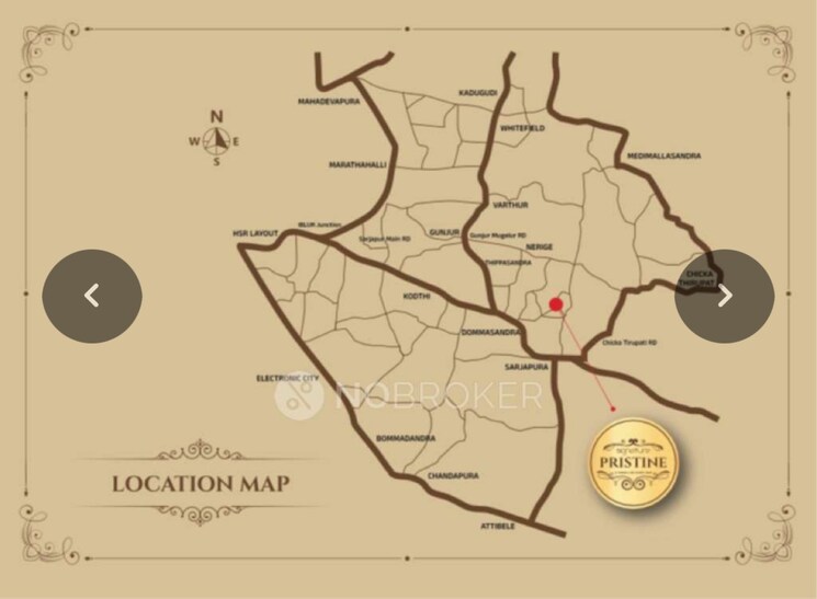 Map Location, signature-pristine 3 Bedroom 1214 Sq.Ft. Apartment In Sarjapur Bangalore 9611740