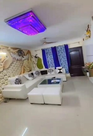 Living Room in 3 BHK Apartment at Raj Nagar Extension – for Rent