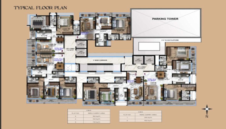 Floor Plan, borivali west 2 Bedroom 755 Sq.Ft. Apartment In Borivali West Mumbai 9612428