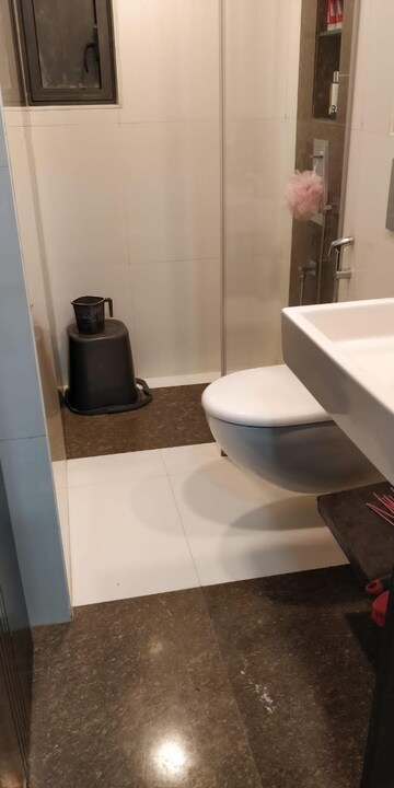 Bathroom in 1 BHK Apartment at Lodha New Cuffe Parade, Wadala – for Rent