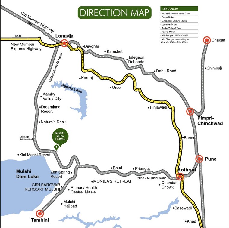 Map Location, mulshi Commercial Land 10000 Sq.Ft. In Mulshi Pune 9613554