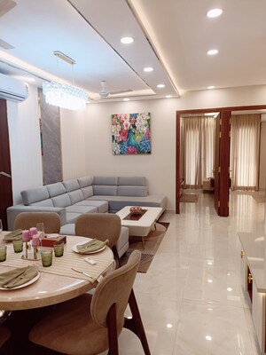 Living Room in 3.5 BHK Builder Floor at Ansal Sushant Apartments, Sushant Lok I – for Sale