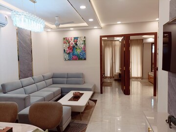 Living Room in 3.5 BHK Builder Floor at Ansal Sushant Apartments, Sushant Lok I – for Sale