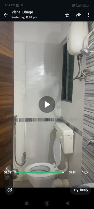 Bathroom in 1 BHK Apartment at Everest Country Side, Kasarvadavali – for Rent