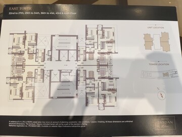 Master Plan in 3 BHK Apartment at Prestige Jasdan Classic, Mahalaxmi – for Rent