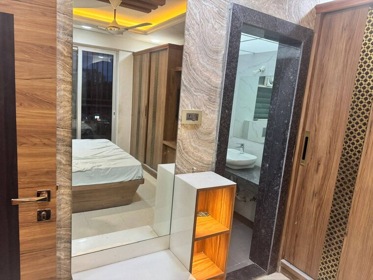 Living Room, kolte-patil-dew-drops 2 Bedroom 1000 Sq.Ft. Apartment In Vishrantwadi Pune 9616646