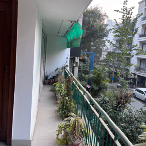 Balcony in 3 BHK Builder Floor at Green Park – for Rent