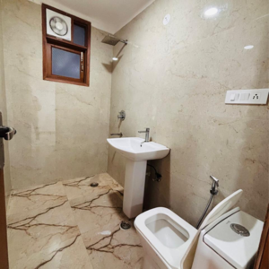 Bathroom in 3 BHK Builder Floor at Saket – for Rent