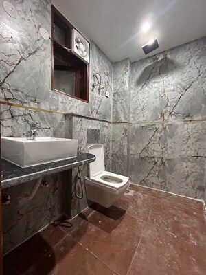 Bathroom in 3 BHK Apartment at Chattarpur – for Rent