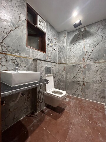 Bathroom in 3 BHK Apartment at Chattarpur – for Rent