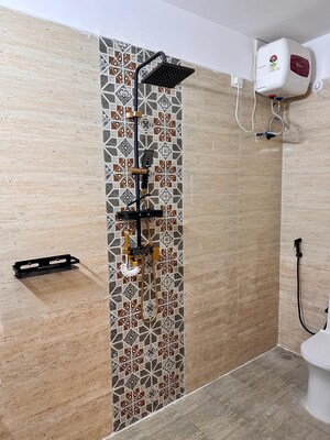 Bathroom in 3 BHK Apartment at Golden Gate Golden Habitat, Madhapur – for Rent