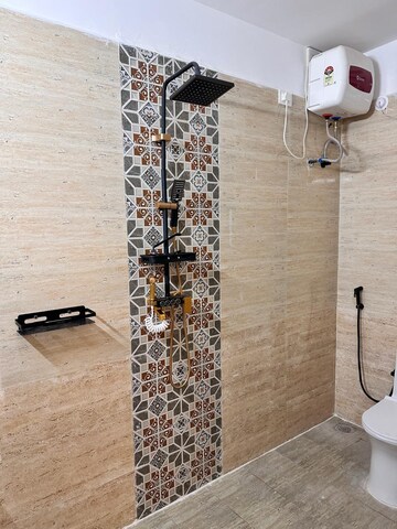 Bathroom in 3 BHK Apartment at Golden Gate Golden Habitat, Madhapur – for Rent