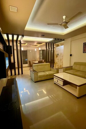 Living Room in 3 BHK Apartment at Jadhav Deore Brick Castle, Hadapsar – for Rent