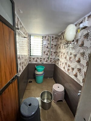 Bathroom in 1 BHK Apartment at Chandravadan CHS, Ganeshwadi – for Rent