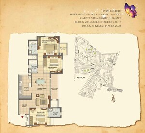 Master Plan in 3 BHK Apartment at Prestige Lakeside Habitat, Varthur – for Sale