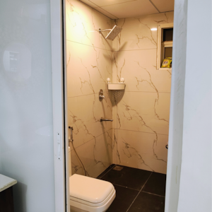 Bathroom in 2 BHK Apartment at Golf Edge, Nanakramguda – for Rent
