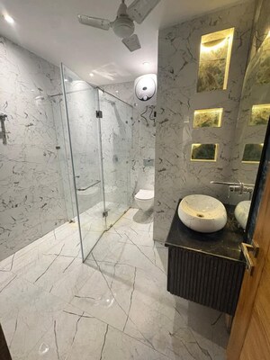 Bathroom in 4 BHK Apartment at Paryavaran Complex – for Rent