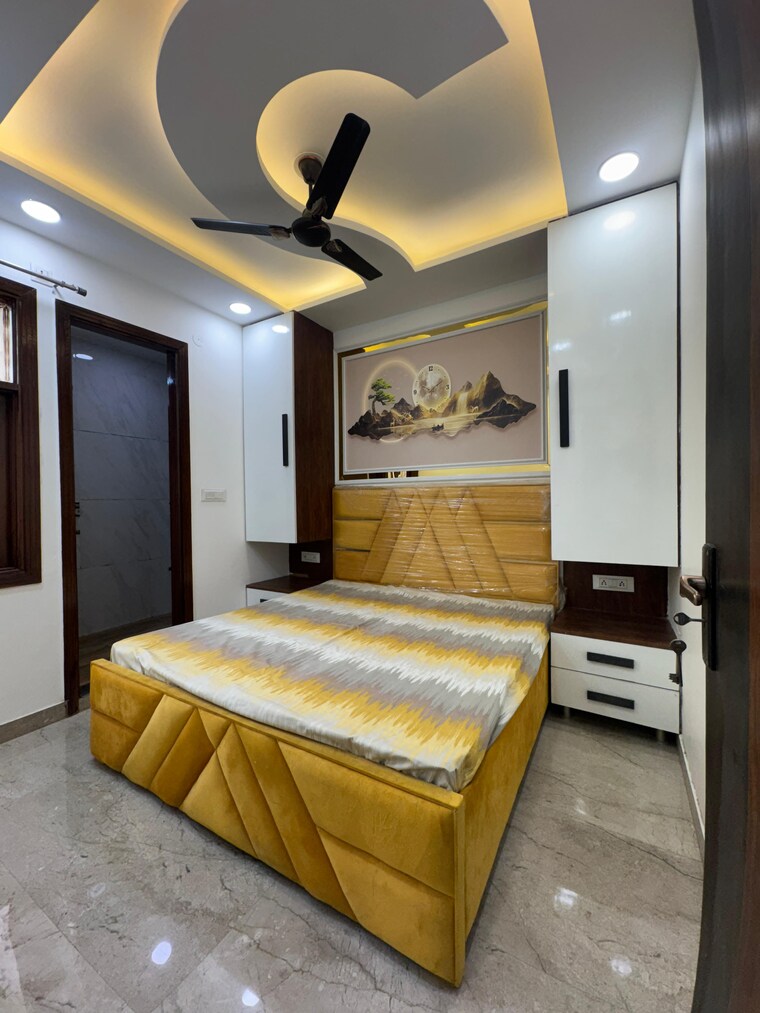 Master Bedroom, dwarka mor 3 Bedroom 90 Sq.Yd. Builder Floor In Dwarka Mor Delhi 9619150