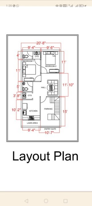 Floor Plan in 3 BHK Independent House at Lolai – for Sale