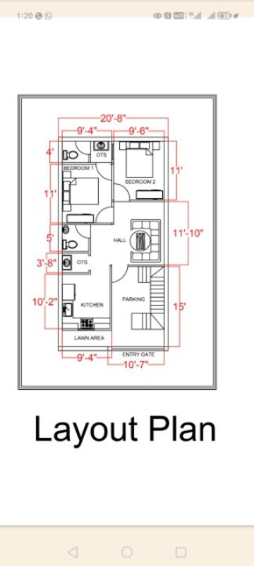 Floor Plan in 3 BHK Independent House at Lolai – for Sale